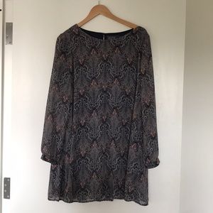 Long sleeve swing dress